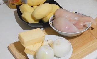 картошка с курицей в духовке рецепт
