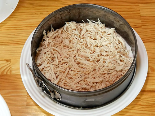 Слоеный куриный салат – пошаговый рецепт приготовления с фото