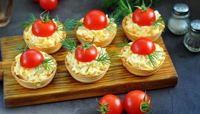 Начинка для тарталеток из помидоров и сыра