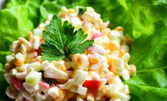 крабовый салат без риса