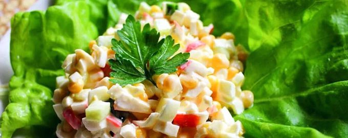 крабовый салат без риса